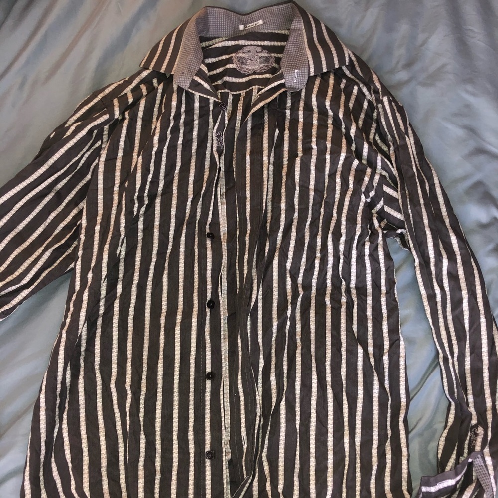 Bugatchi Shaped Fit Button Down Long Sleeve Shirt